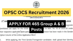 OPSC OCS Recruitment 2026