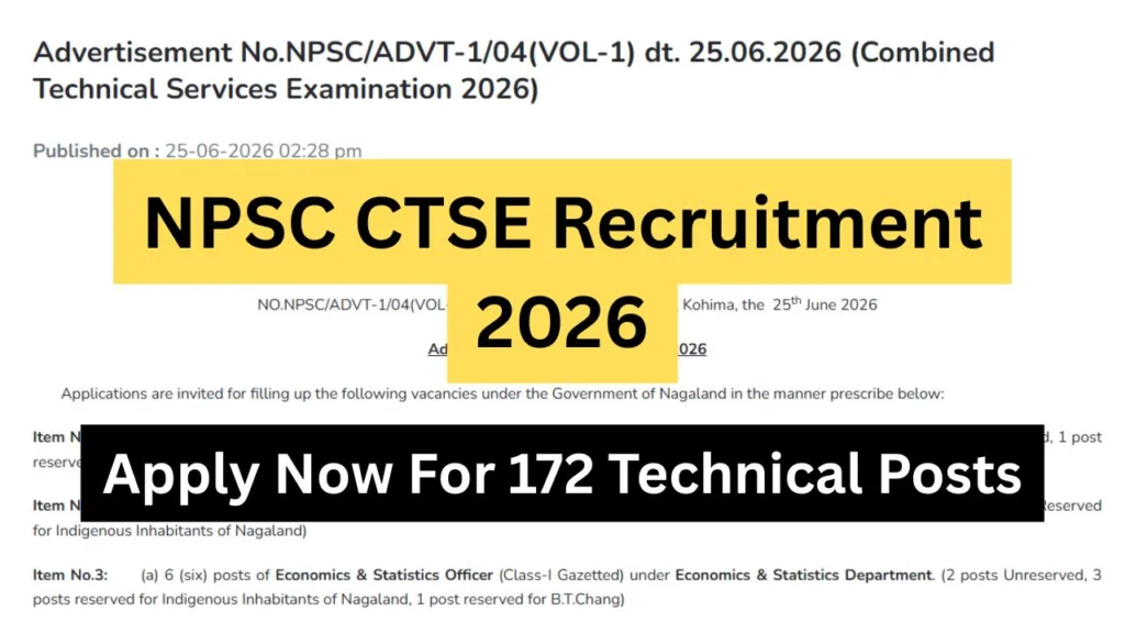 NPSC CTSE Recruitment 2026