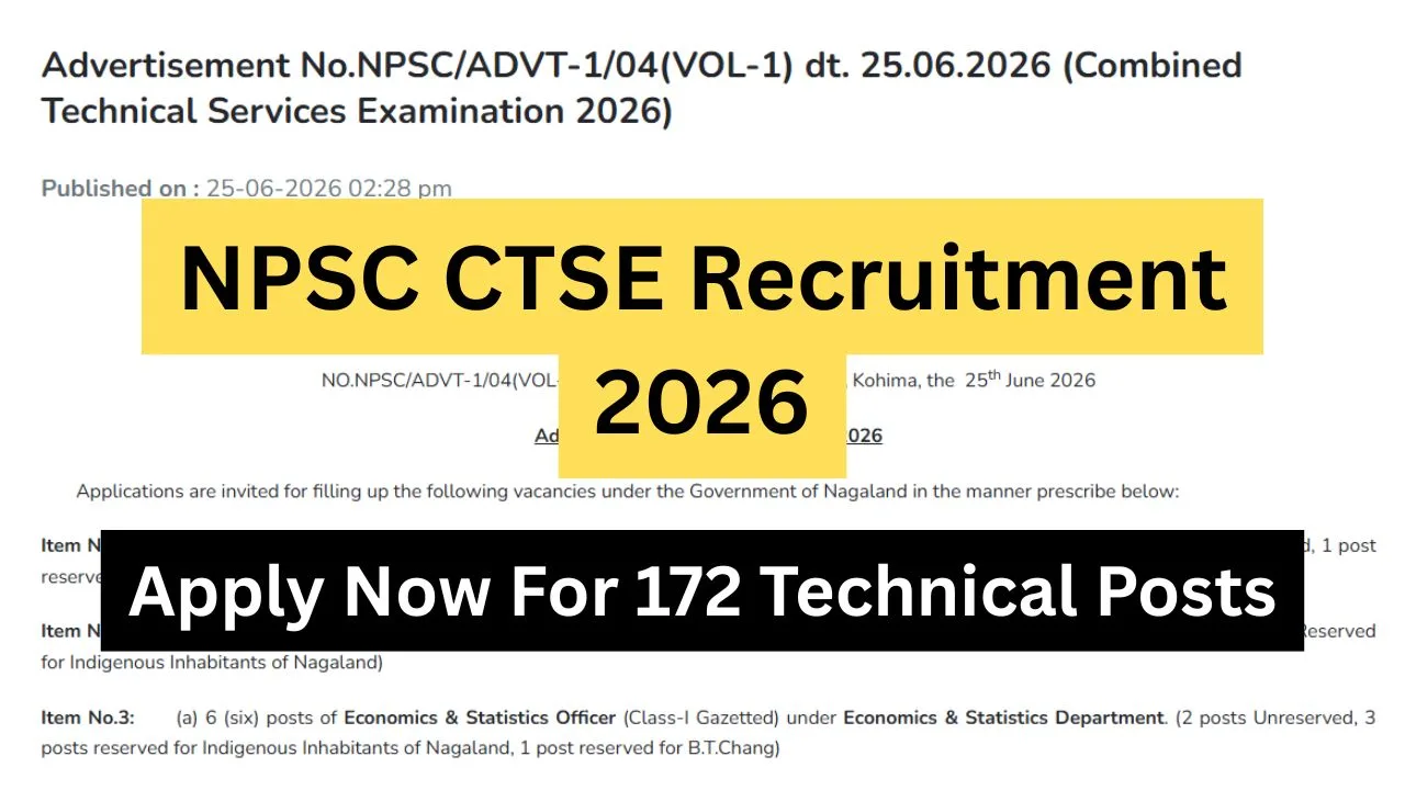 NPSC CTSE Recruitment 2026