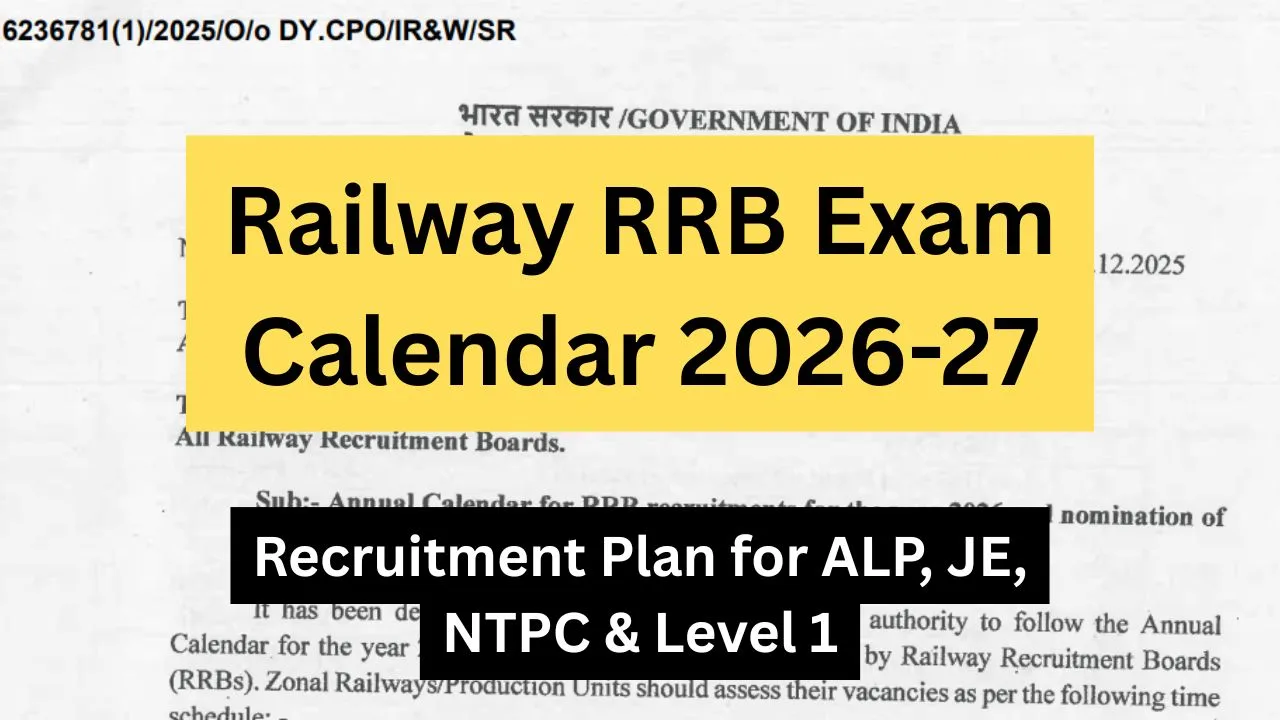 Railway RRB Exam Calendar 2026-27