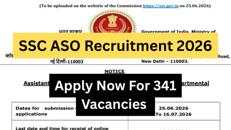 SSC ASO Recruitment 2026