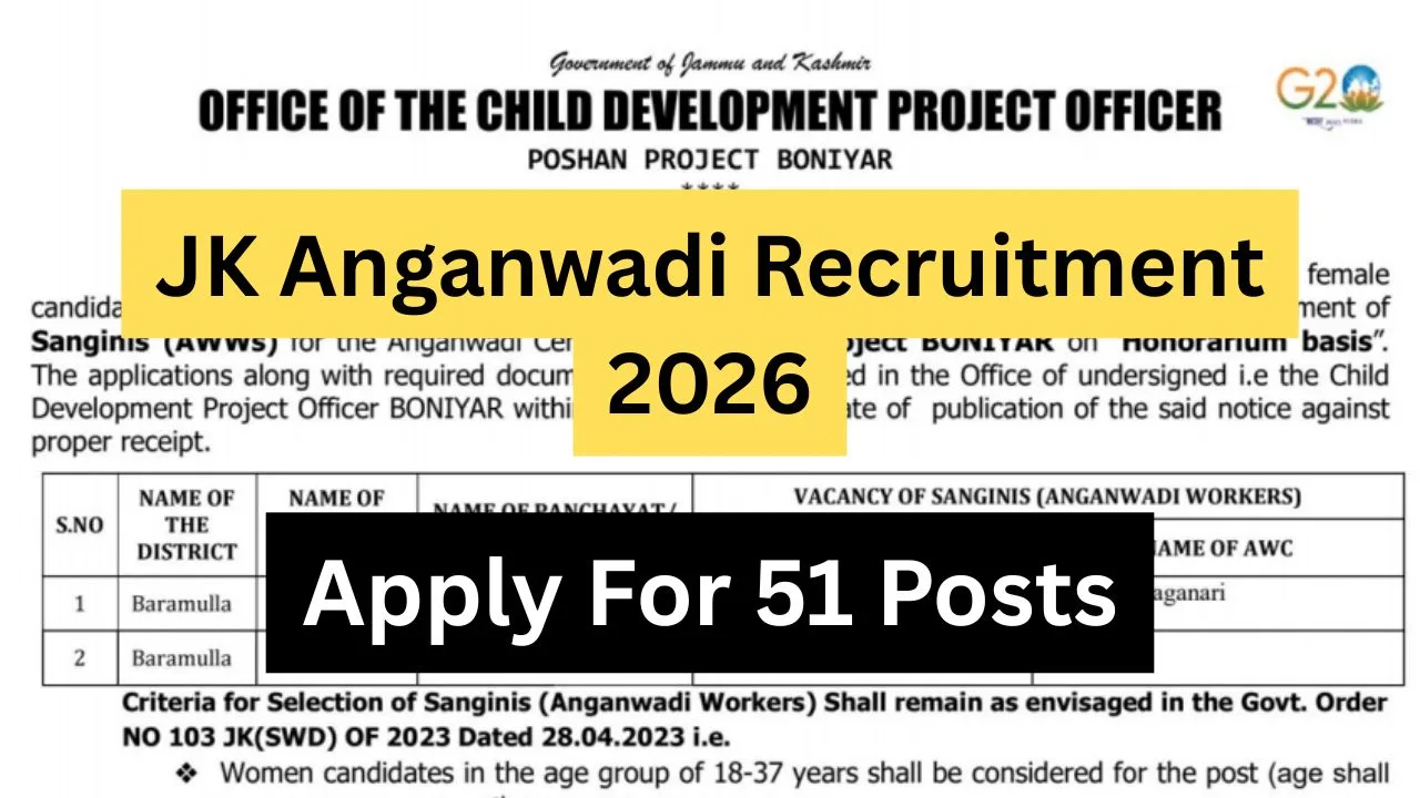 JK Anganwadi Recruitment 2026